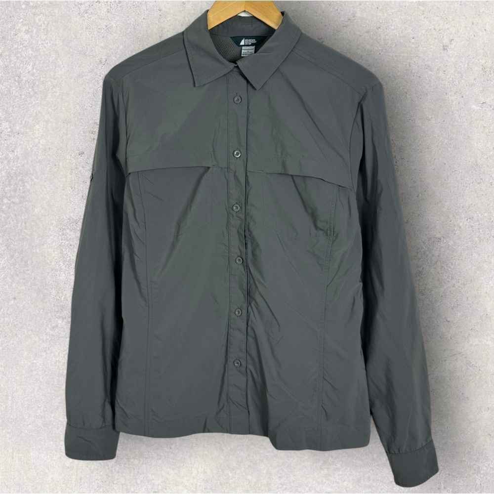 MEC Grey Hiking Outdoors Shirt Womens Size 12 Camping Technical Performance Top